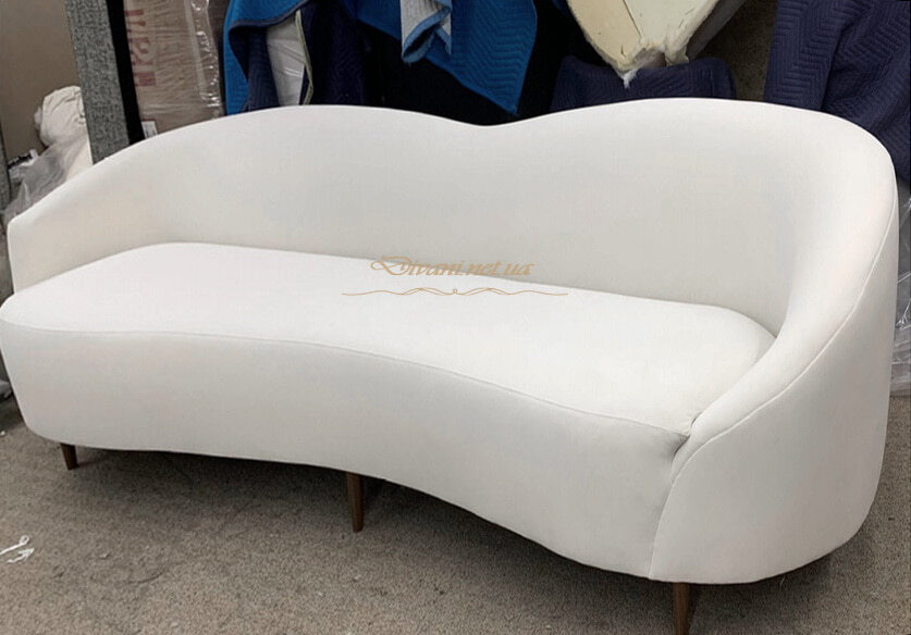 белый полукруглый диван на заказ