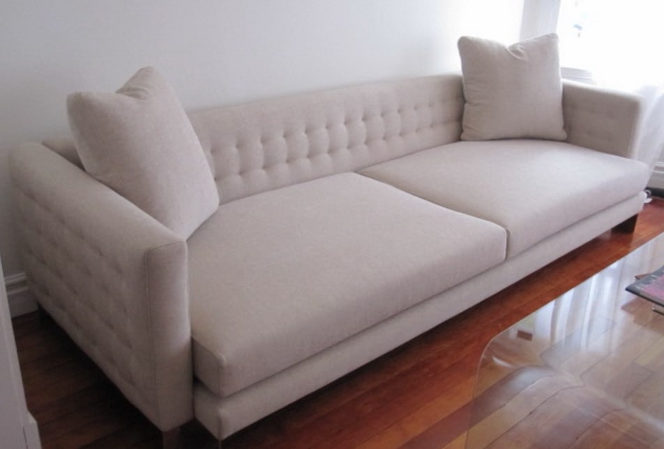 прямой белый диван