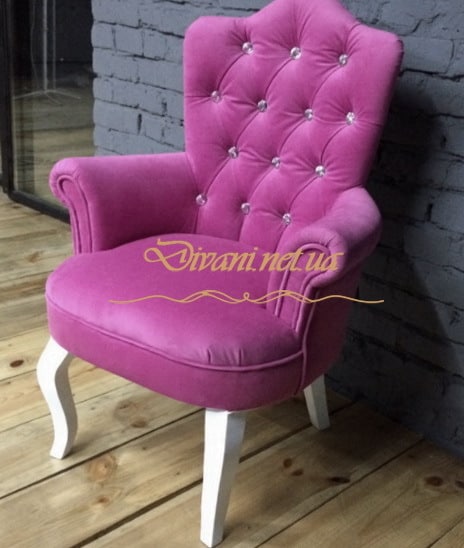 розовое кресло честер под заказ