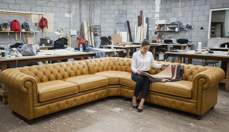 Диван в стиле "капитоне"