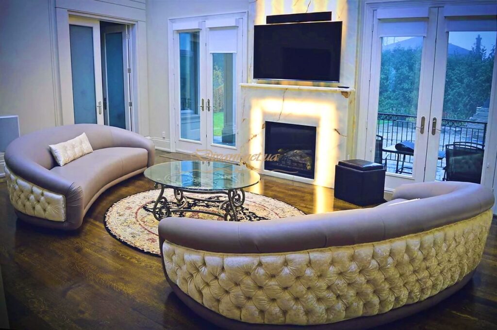 дизайнерский круглый диван в гостинную Буча