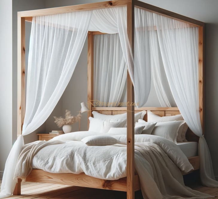купить кровать из массива сосны в спальню