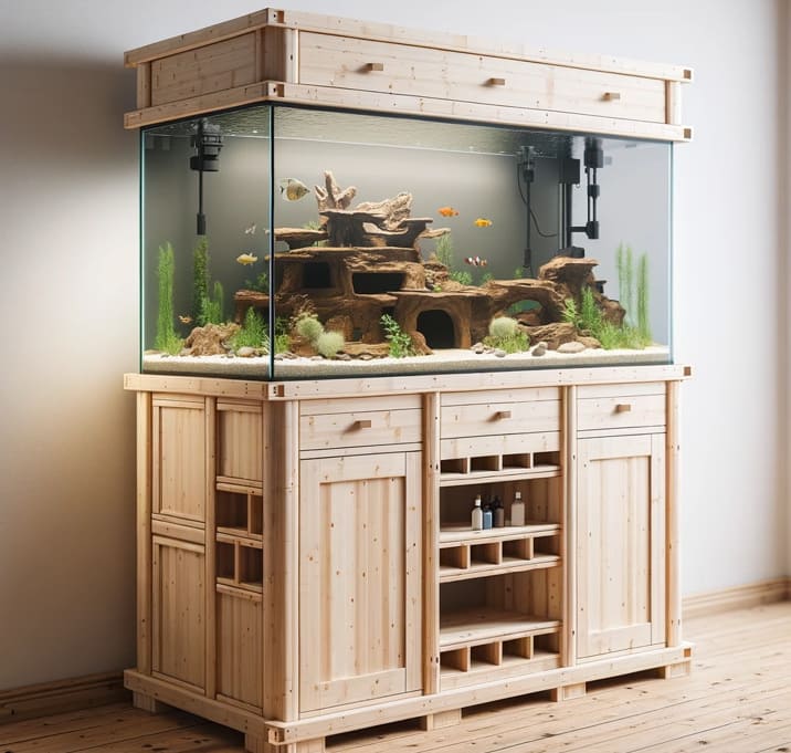 мебельная перегородка с аквариумом