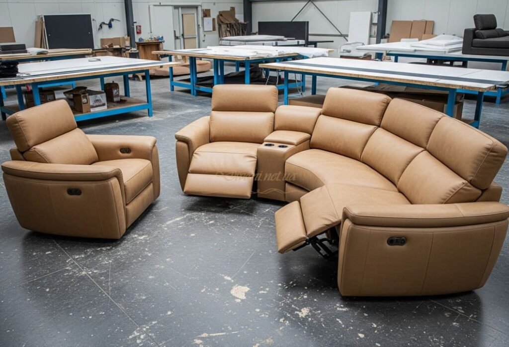 дивани з реклайнером у вітальню на замовлення Харьков