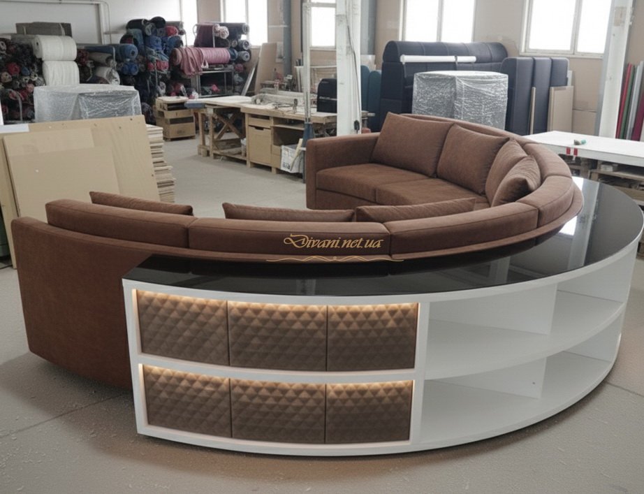 полукруглый диван дизайнерский на заказ в Черкасах