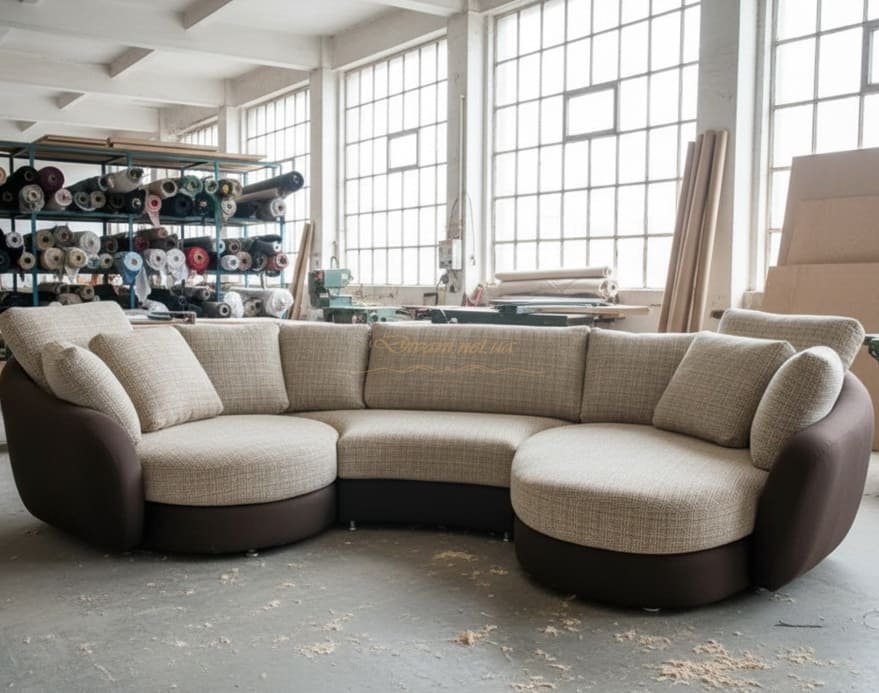 радиусная мягкая мебель на заказ Харьков 