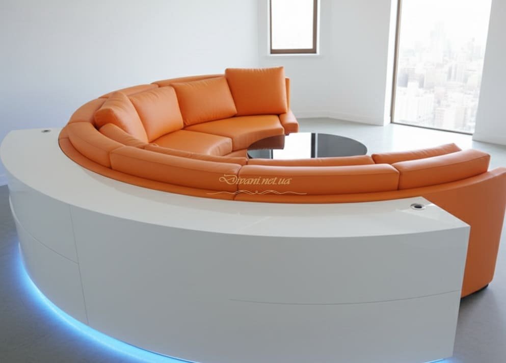 полукруглій авторский диван на заказ Харьков