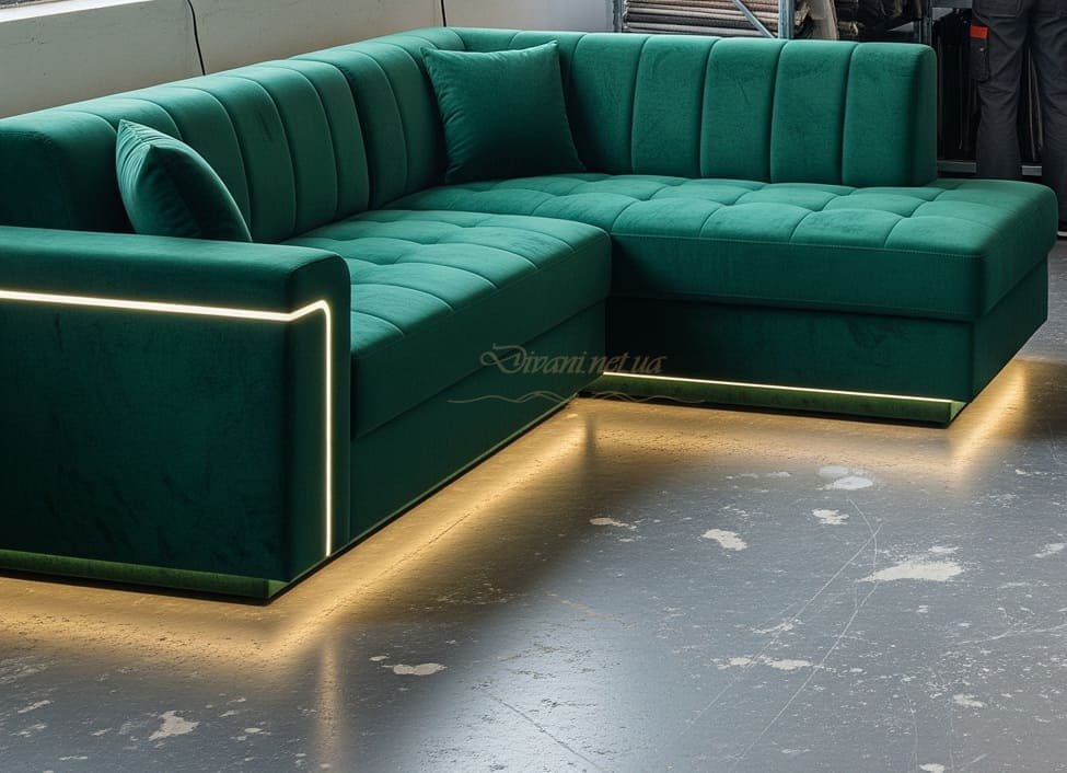 угловая мягкая мебель на заказ Лесники