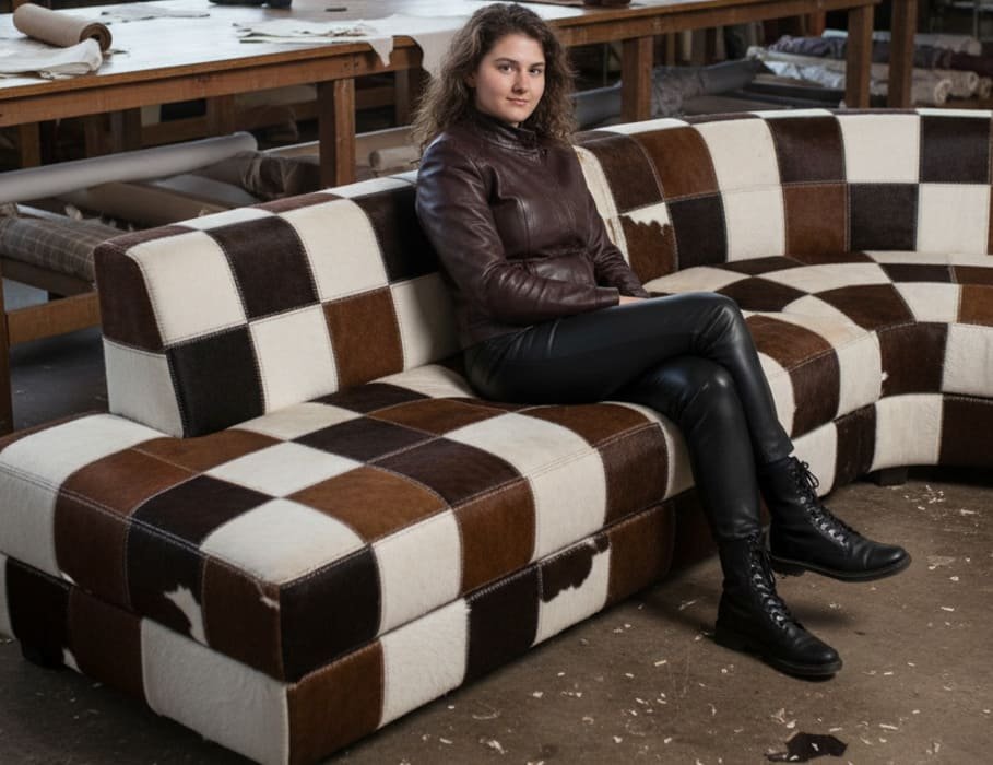 кожанный диван на заказ в Мироновке