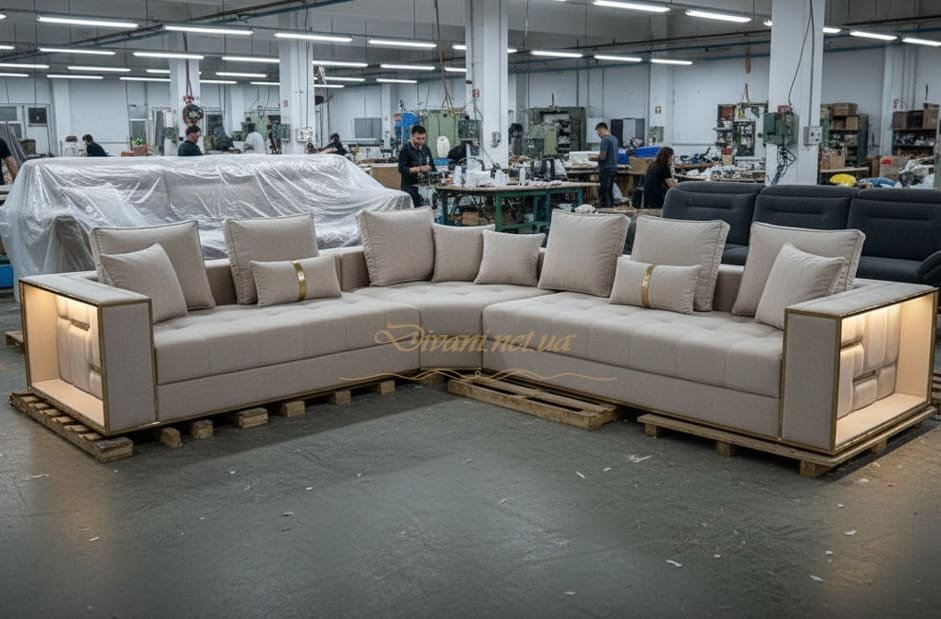 угловой диван из кожи Борисполь