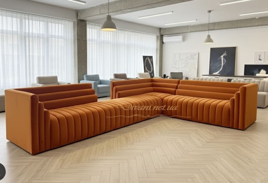 шкіряний кутовий диван