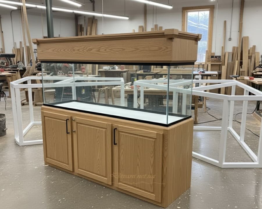 тумба під акваріум з посиленим каркасом з массиву