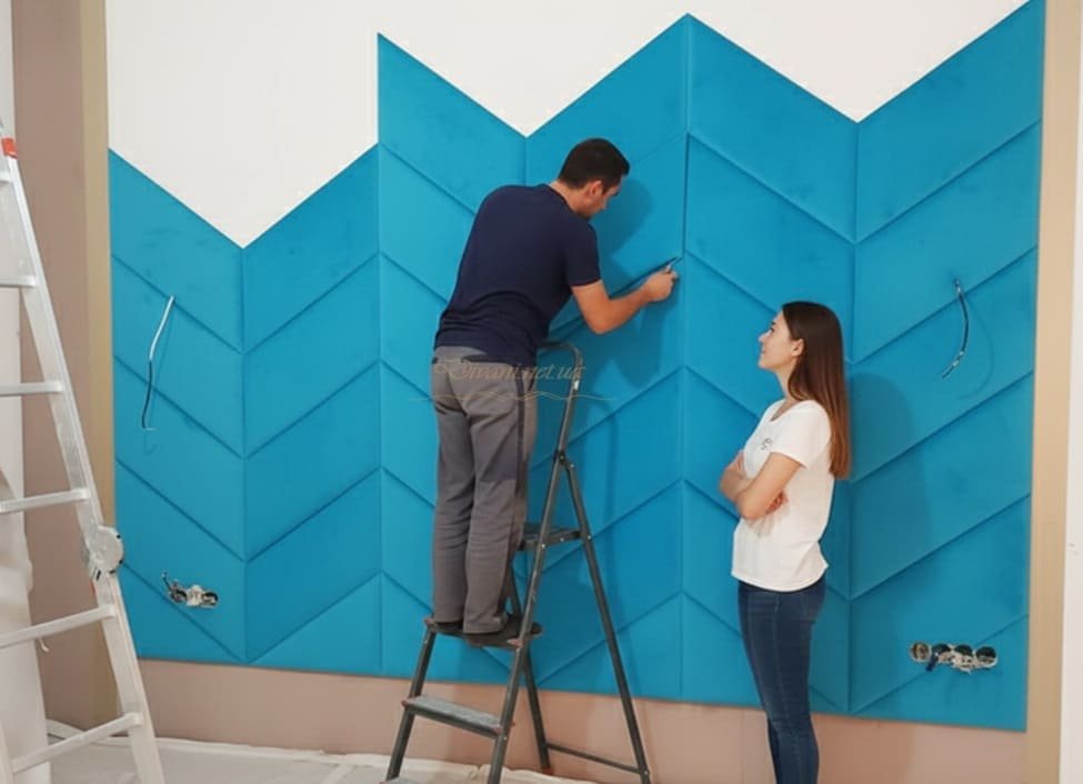 изготовление и установка мягких панелей на стену  в Кагарлыке