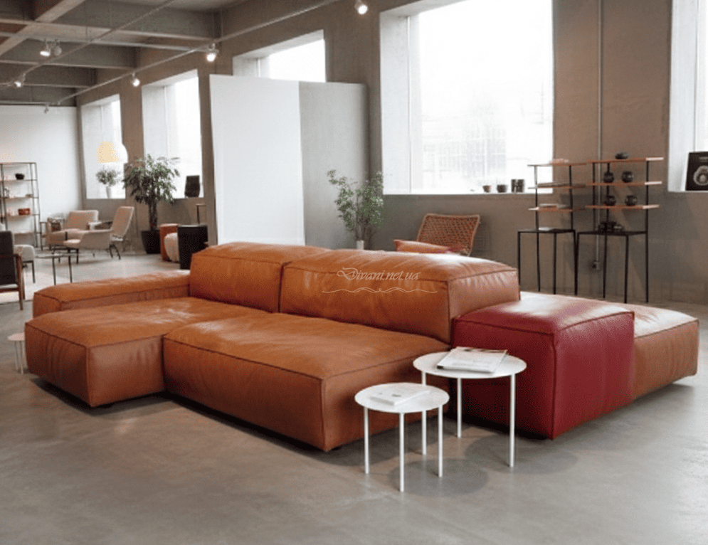 модульная бескаркасная кожанная мебель на заказ в Переяславе