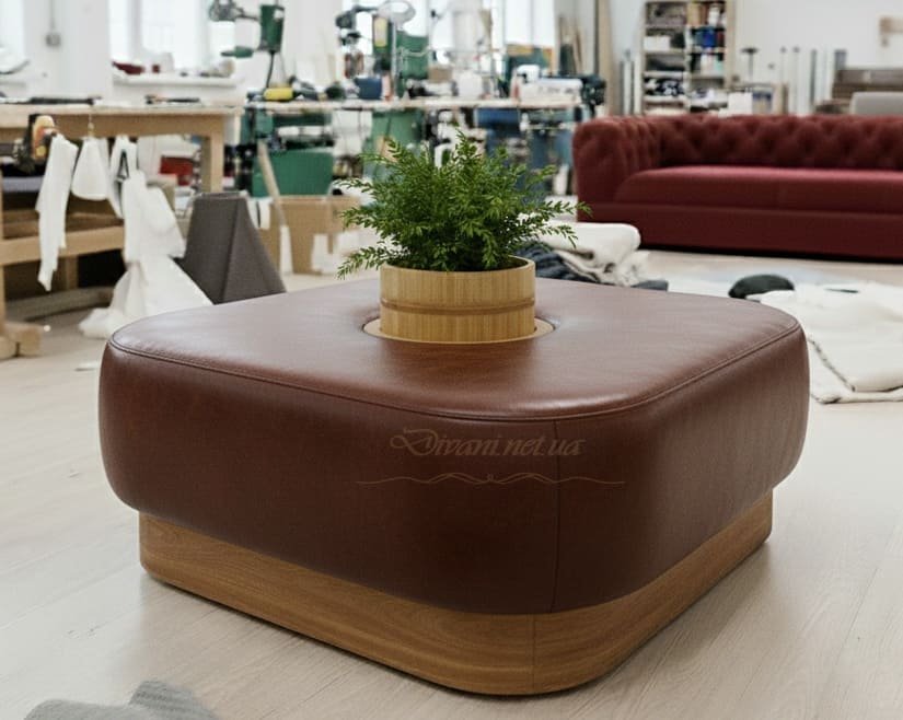 высокие пуфы-столики