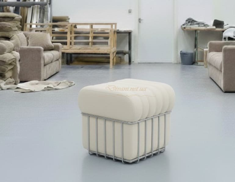 кожаные пуфы ручной работы