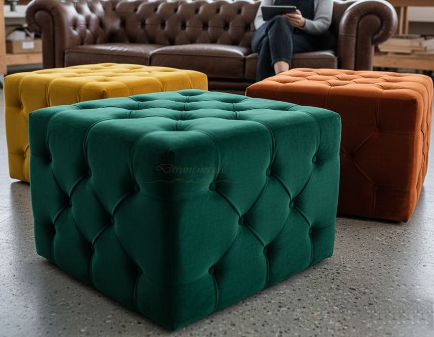 дизайнерские пуфы по эскизу