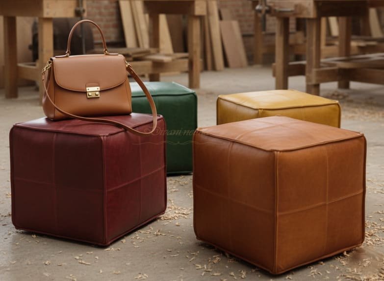 великі пуфи для вітальні