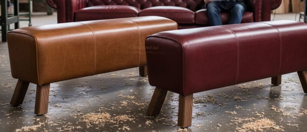 мягкие пуфы из экокожи