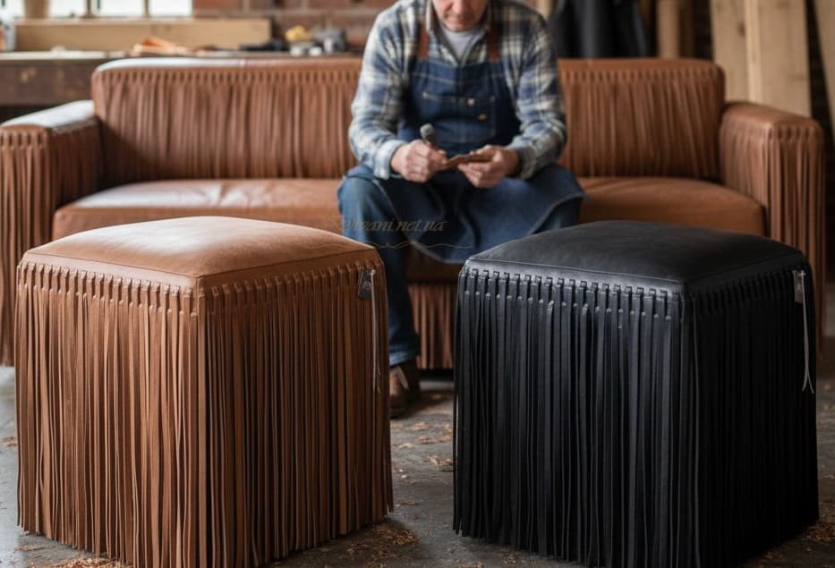 мініатюрні пуфики для спальні