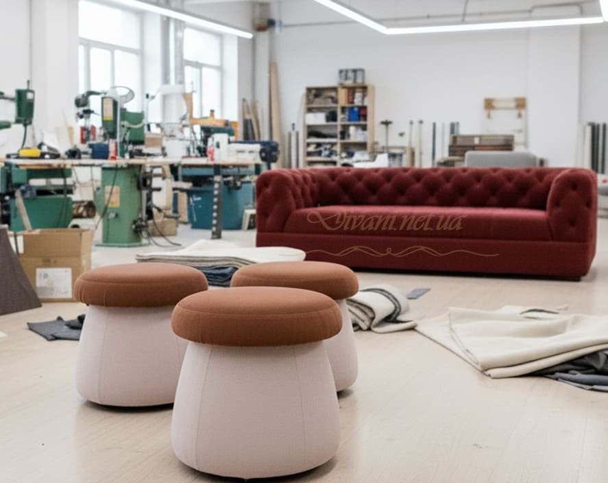 пуфы с принтом на заказ